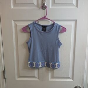 Xtraordinary Sleeveless Tank With Embroidered Hem Girls W14xL17 - Size L